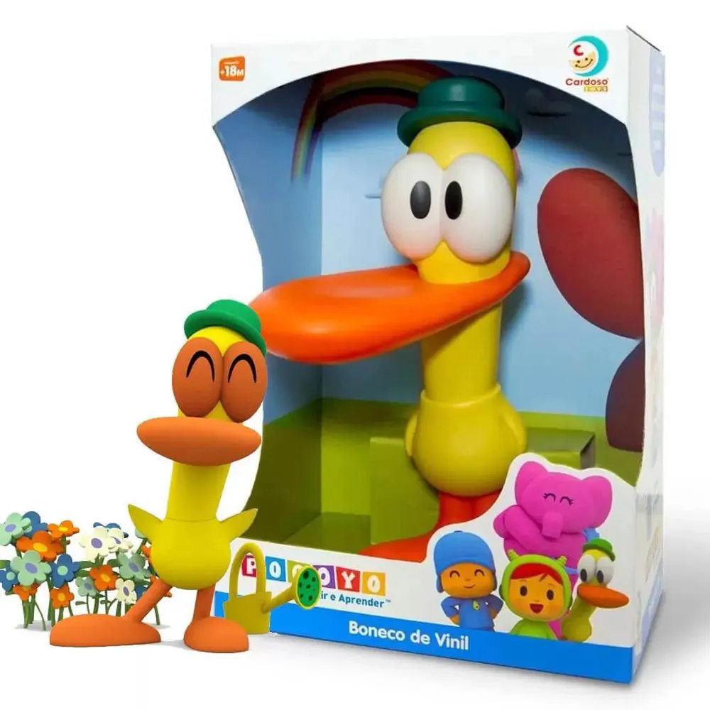 Boneco De Vinil Turma Do Pocoyo - Pato - Cardoso Toys - Loja Mega