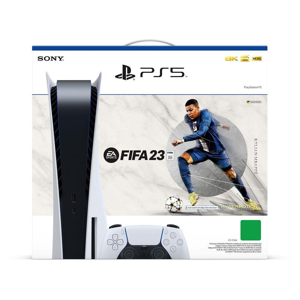 Console Playstation 5 825GB com Jogo Fifa 23 - Branco