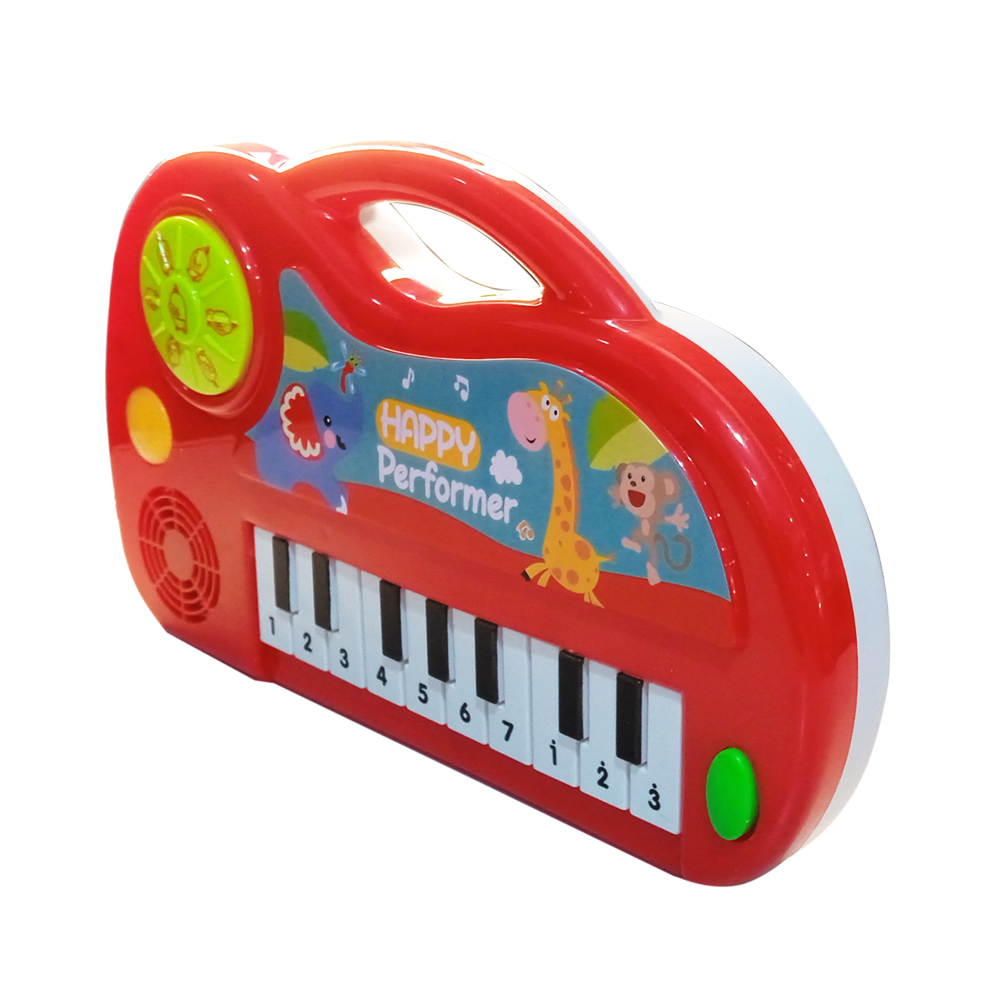 Piano Infantil Musical Educativo Som Animais P/ Criança Bebê Cor Vermelho