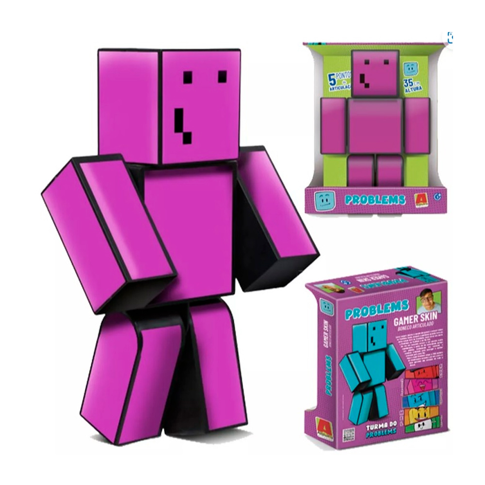 Boneco Melzinha 35 Cm Turma Problems Minecraft Algazarra