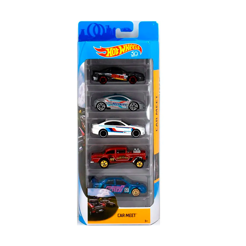 Pacote de Carrinhos Hot Wheels com 5 Sortido - Mattel - Loja Mega