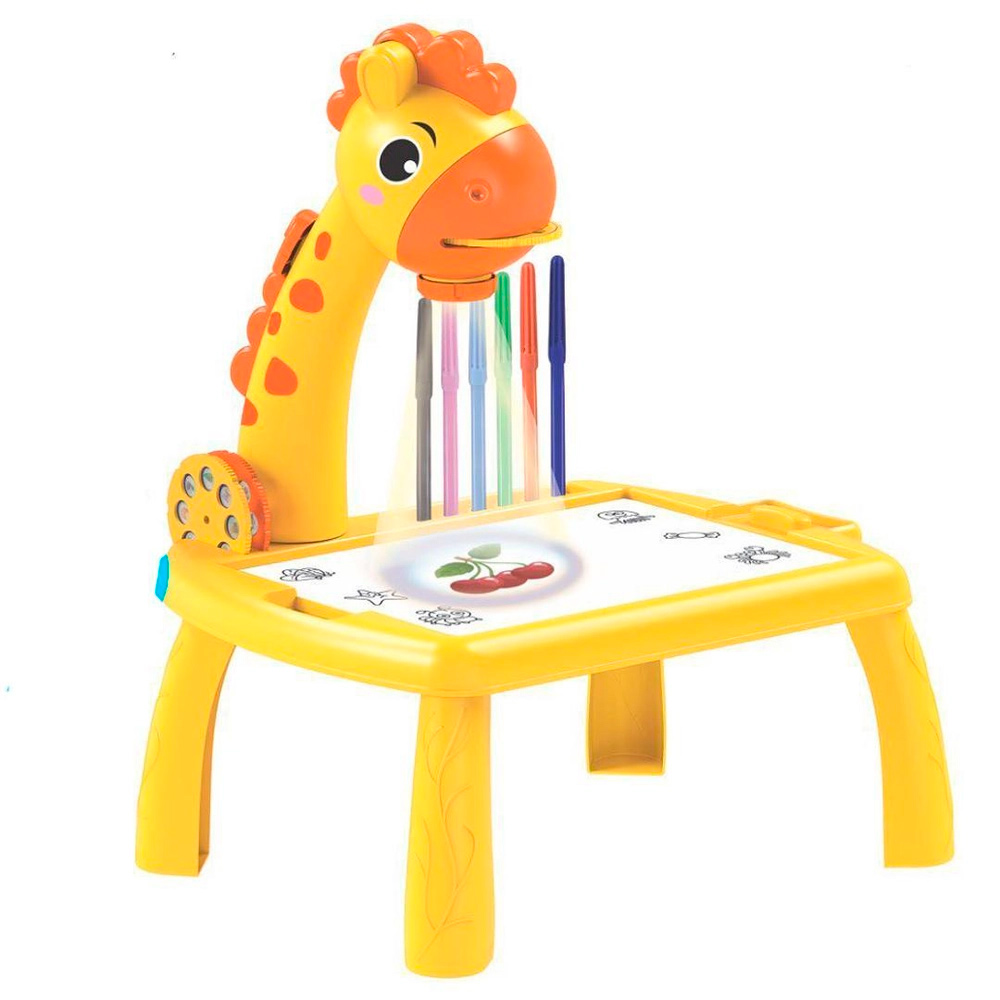 Mesa Criativa De Criança Infantil Cadeira Mágica Projetor Rosa