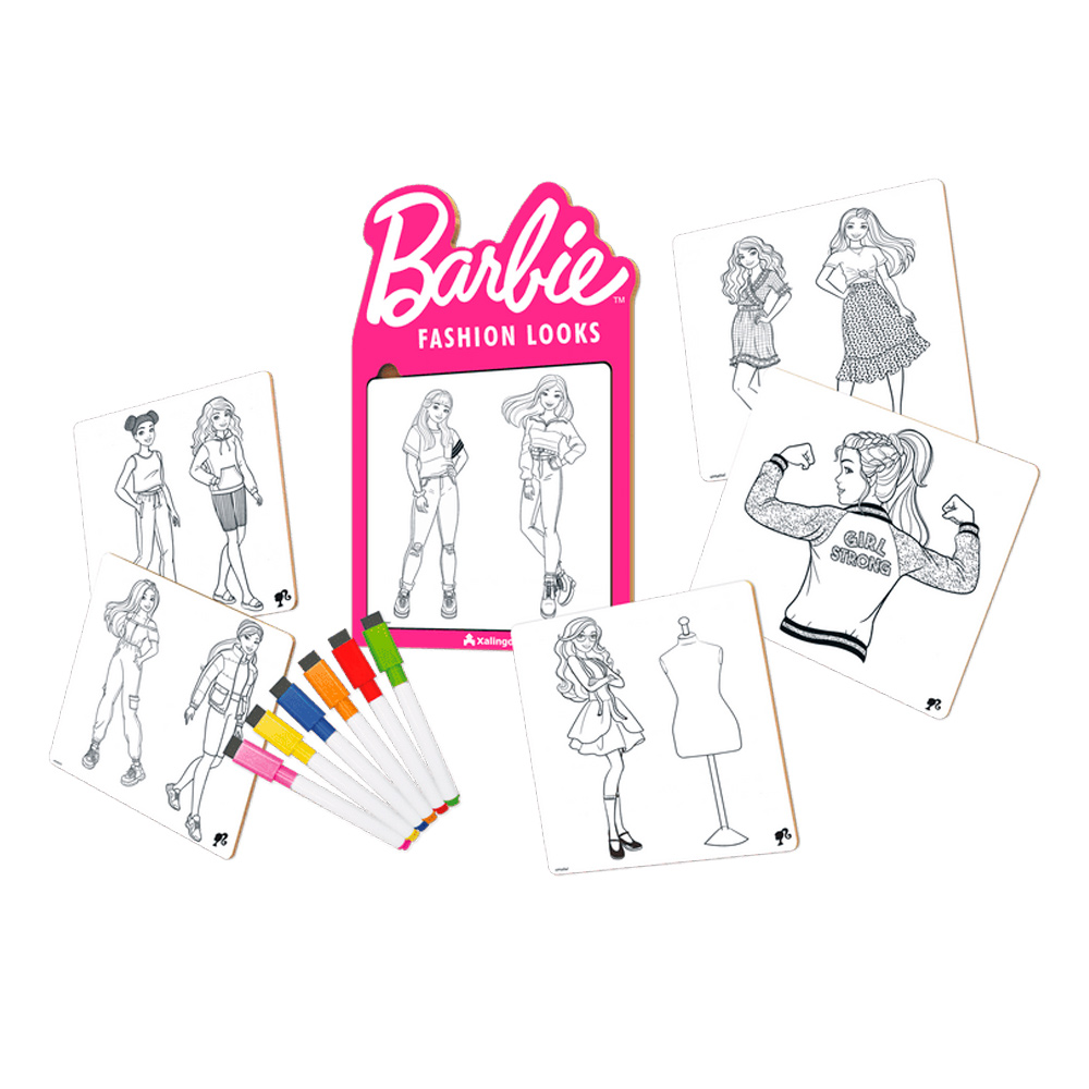 Quadro Para Pintura Barbie Fashion Looks - 23287 - Xalingo - Real Brinquedos
