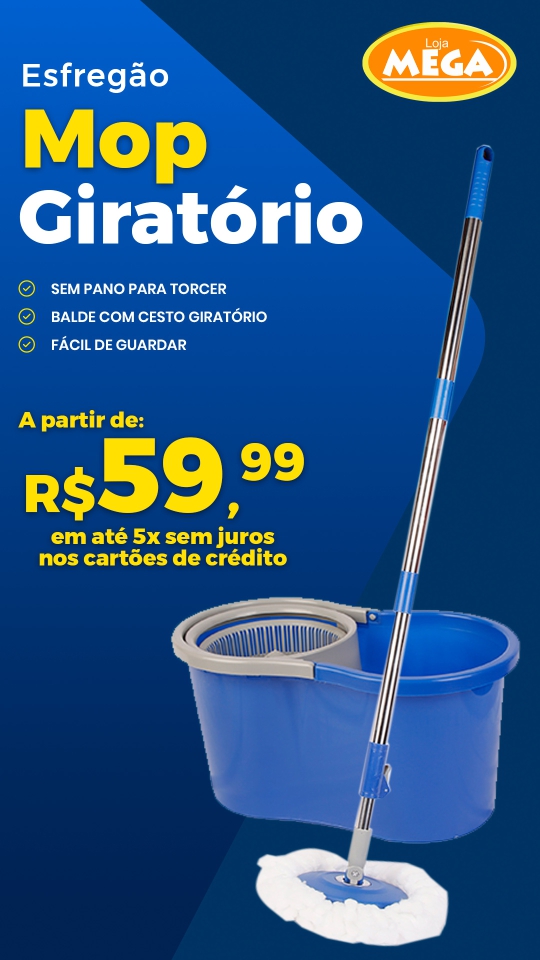Banner Pequeno – Esfregão Mop Giratório